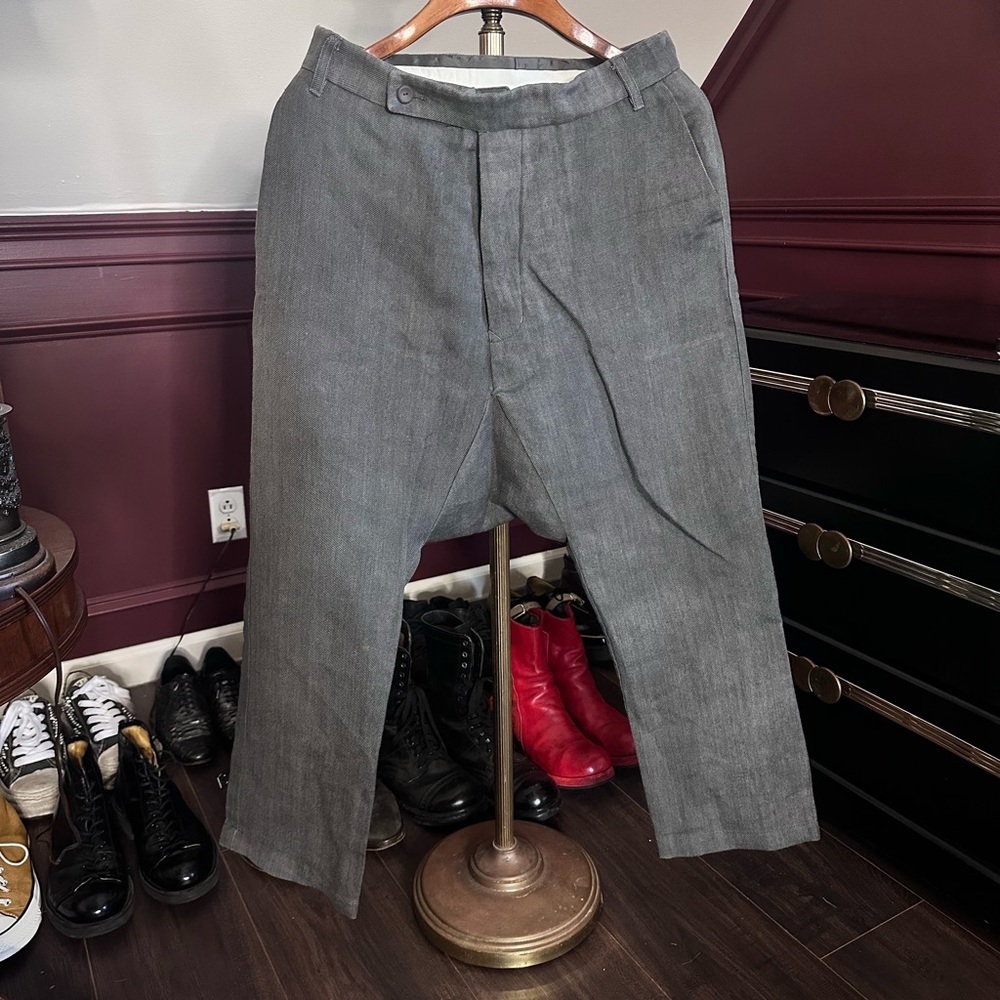 Rick Owens RARE early HEMP knit drop crotch pants Olmar & Mirta Italy